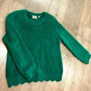 festive green sweater